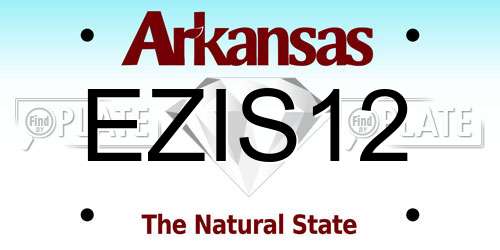 EZIS12 Arkansas License Plate