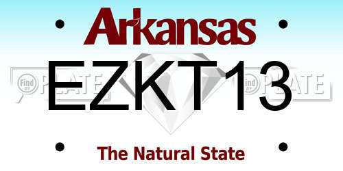 EZKT13 Arkansas License Plate