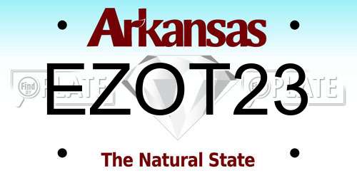 EZOT23 Arkansas License Plate