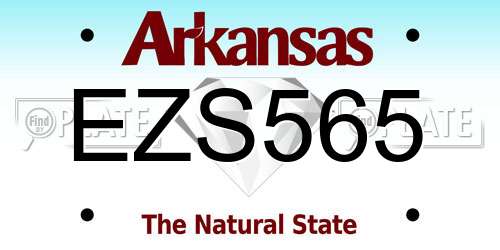 EZS565 Arkansas License Plate