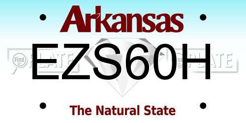 EZS60H Arkansas License Plate