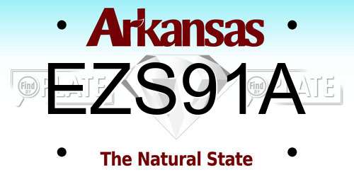 EZS91A Arkansas License Plate