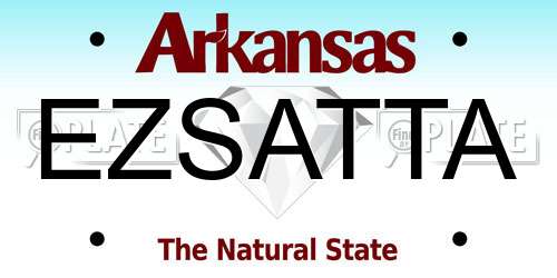 EZSATTA Arkansas License Plate