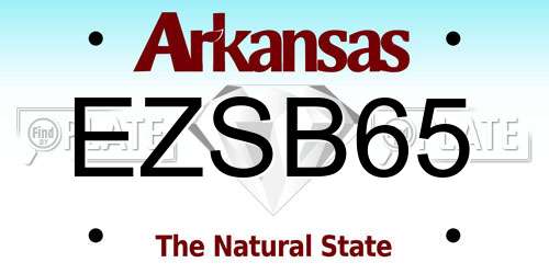 EZSB65 Arkansas License Plate