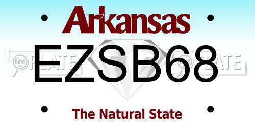 EZSB68 Arkansas License Plate