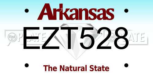 EZT528 Arkansas License Plate