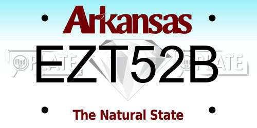 EZT52B Arkansas License Plate
