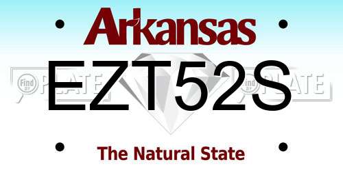 EZT52S Arkansas License Plate