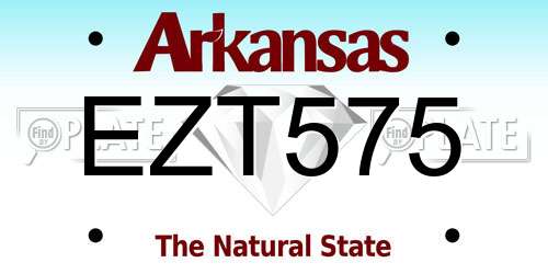 EZT575 Arkansas License Plate