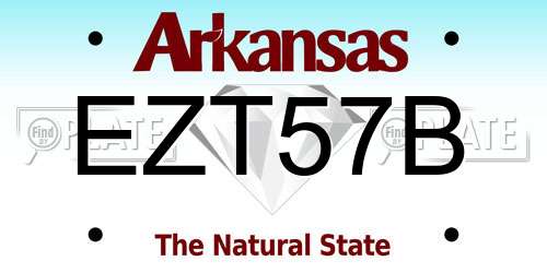 EZT57B Arkansas License Plate