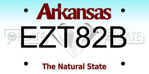 EZT82B Arkansas License Plate