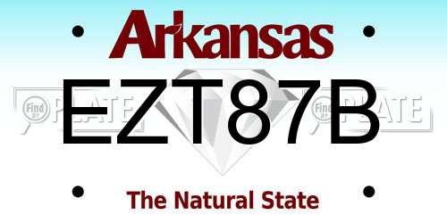 EZT87B Arkansas License Plate