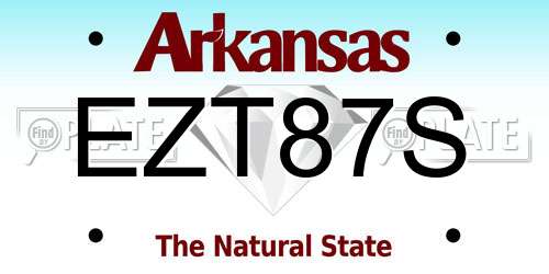 EZT87S Arkansas License Plate