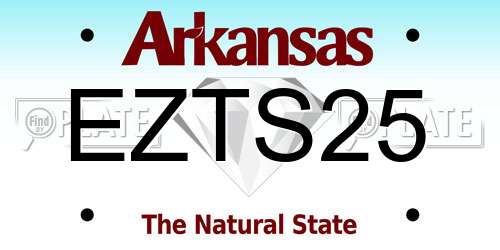 EZTS25 Arkansas License Plate