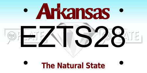 EZTS28 Arkansas License Plate