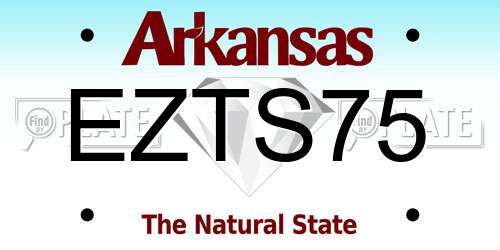 EZTS75 Arkansas License Plate