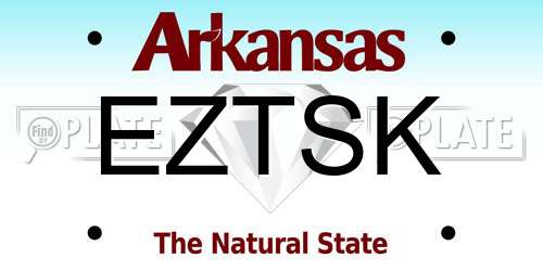 EZTSK Arkansas License Plate