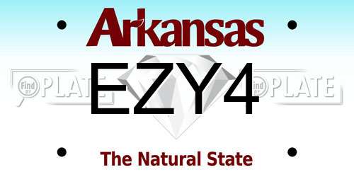 EZY4 Arkansas License Plate