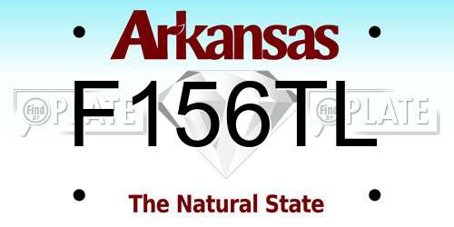F156TL Arkansas License Plate