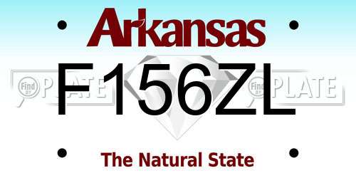 F156ZL Arkansas License Plate