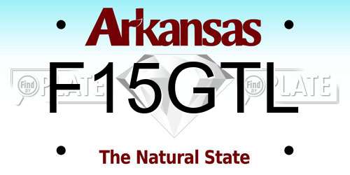 F15GTL Arkansas License Plate