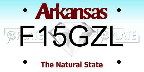 F15GZL Arkansas License Plate