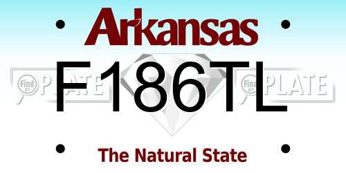 F186TL Arkansas License Plate