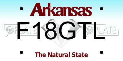 F18GTL Arkansas License Plate