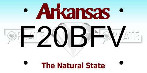 F20BFV Arkansas License Plate