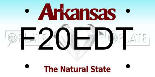 F20EDT Arkansas License Plate