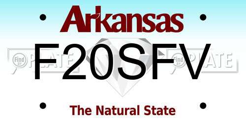 F20SFV Arkansas License Plate