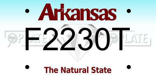 F2230T Arkansas License Plate