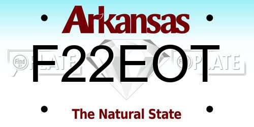F22EOT Arkansas License Plate