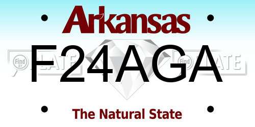 F24AGA Arkansas License Plate