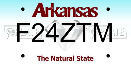 F24ZTM Arkansas License Plate