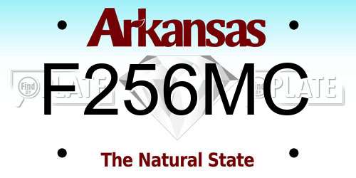 F256MC Arkansas License Plate