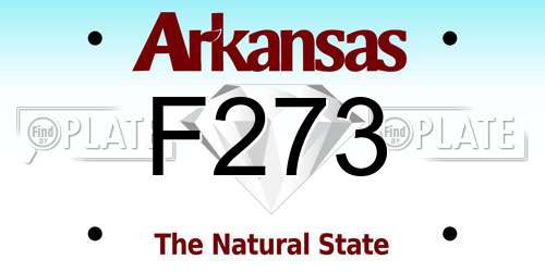 F273 Arkansas License Plate
