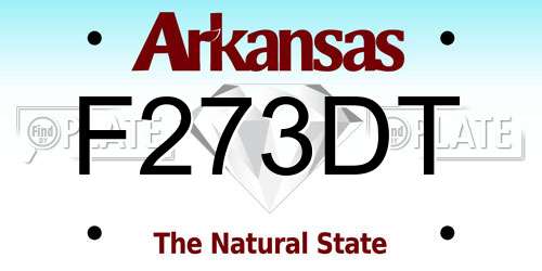 F273DT Arkansas License Plate