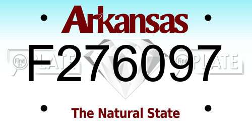 F276097 Arkansas License Plate