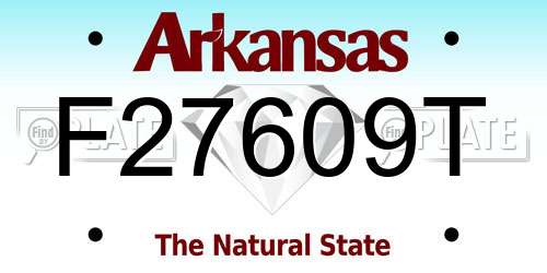 F27609T Arkansas License Plate