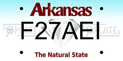 F27AEI Arkansas License Plate