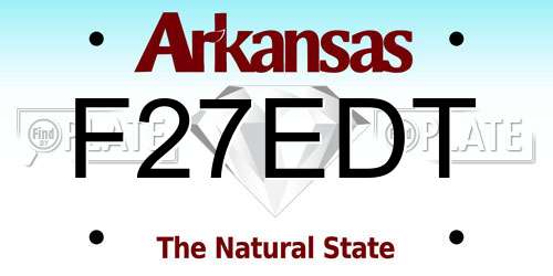 F27EDT Arkansas License Plate