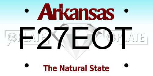F27EOT Arkansas License Plate