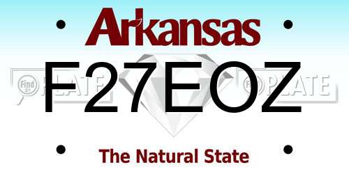F27EOZ Arkansas License Plate
