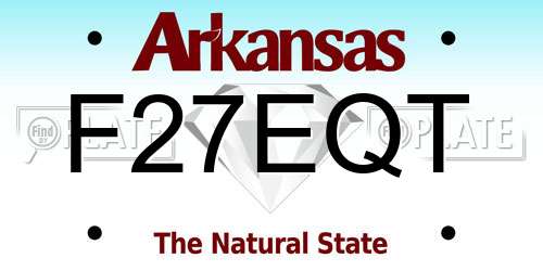 F27EQT Arkansas License Plate