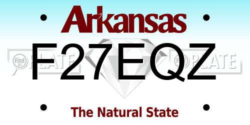 F27EQZ Arkansas License Plate