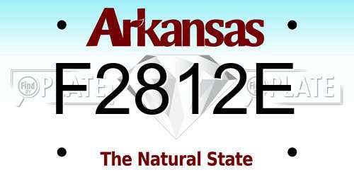 F2812E Arkansas License Plate