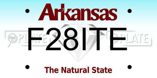 F28ITE Arkansas License Plate