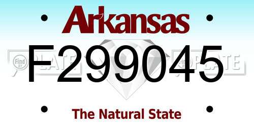 F299045 Arkansas License Plate