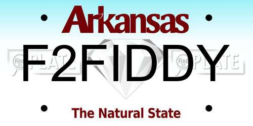 F2FIDDY Arkansas License Plate